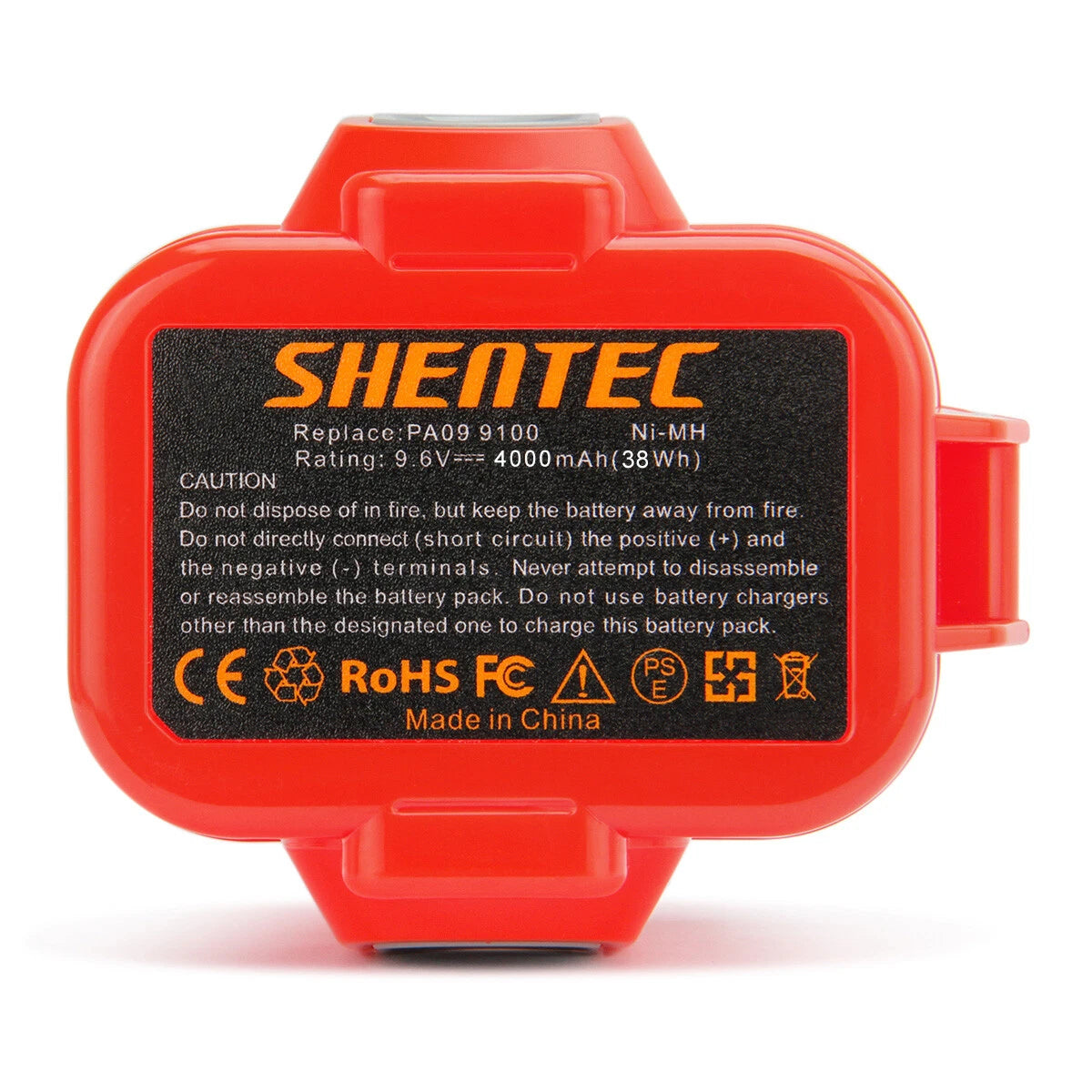 SHENTEC 4.0Ah 9.6V Ni-MH Battery for Makita PA09 9100 9133 9135 9134 9122 193099-3