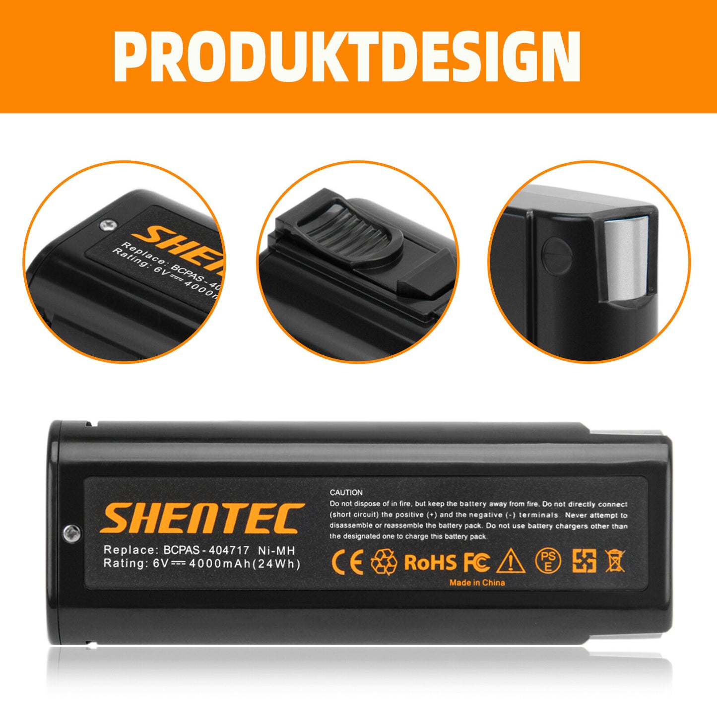 SHENTEC 4AH 6V Ni-MH Battery For Paslode 404717 900400 902200 IM50 IM65 IM250