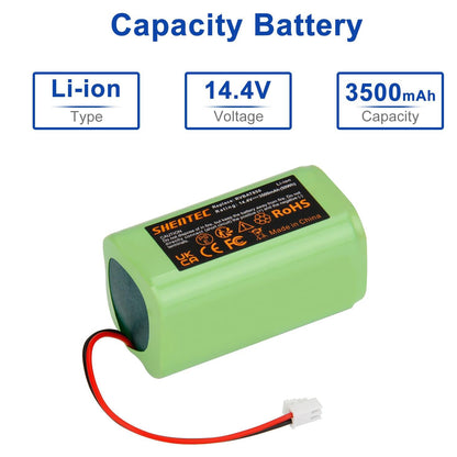SHENTEC 3500mAh Battery RVBAT850 Replacement for Shark Ion Robot Vacuum Cleaners