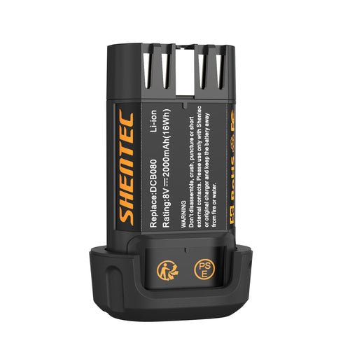 SHENTEC 2000mAh 8-Volt Replacement Battery Compatible with DEWALT