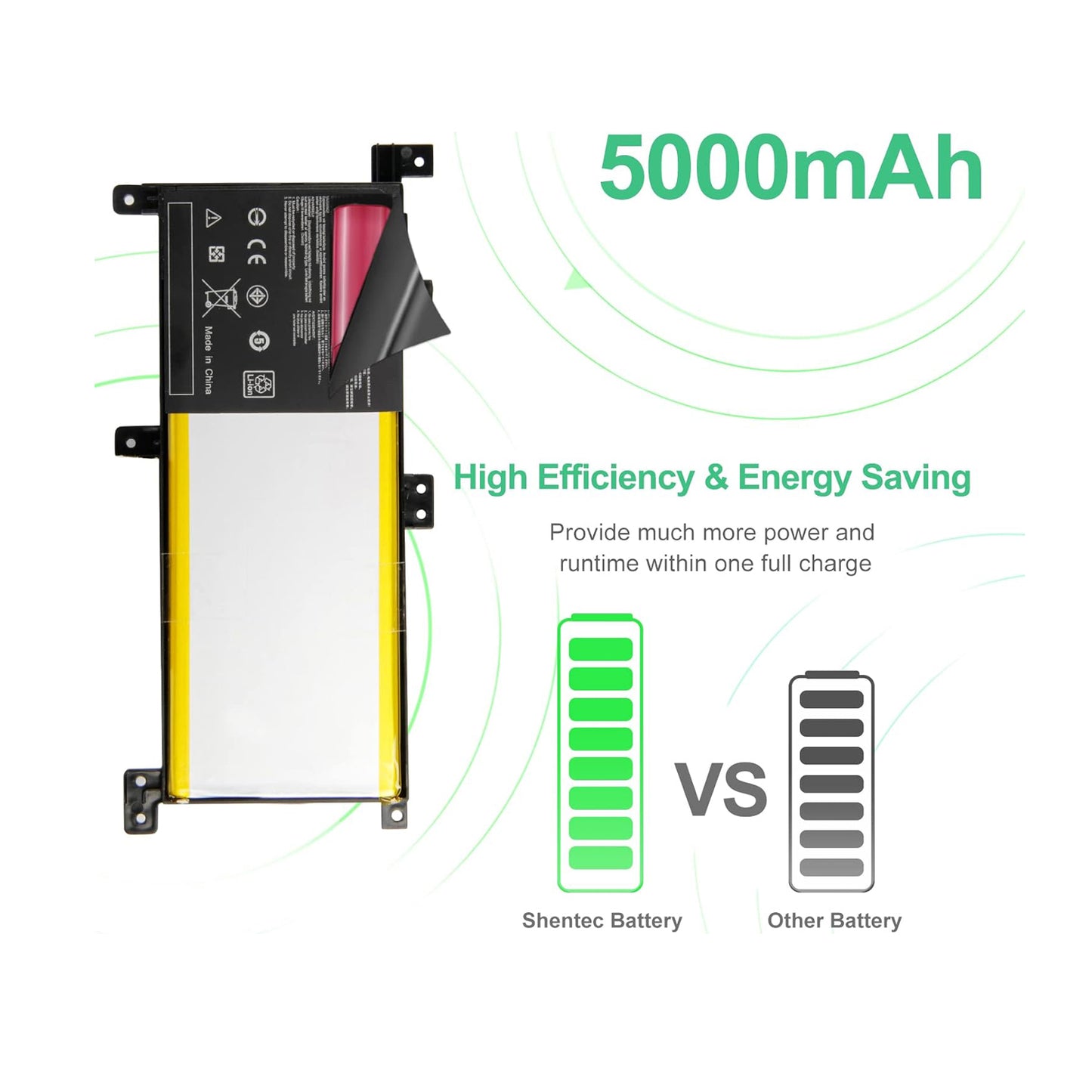 SHENTEC 7.6V 38Wh C21N1509 Battery for Asus Vivobook