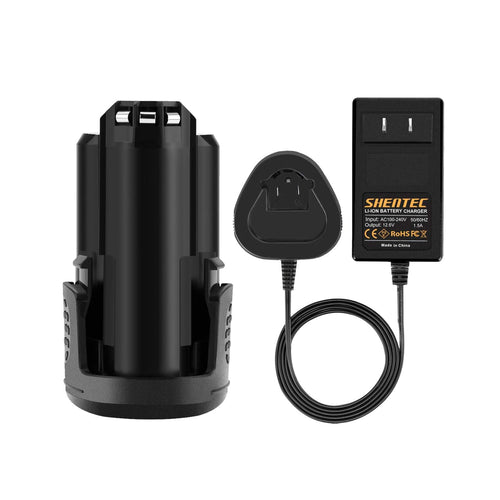 SHENTEC 3000ｍAh 12V Lithium-Ion Battery Compatible with Dremel (12V Charger Include)