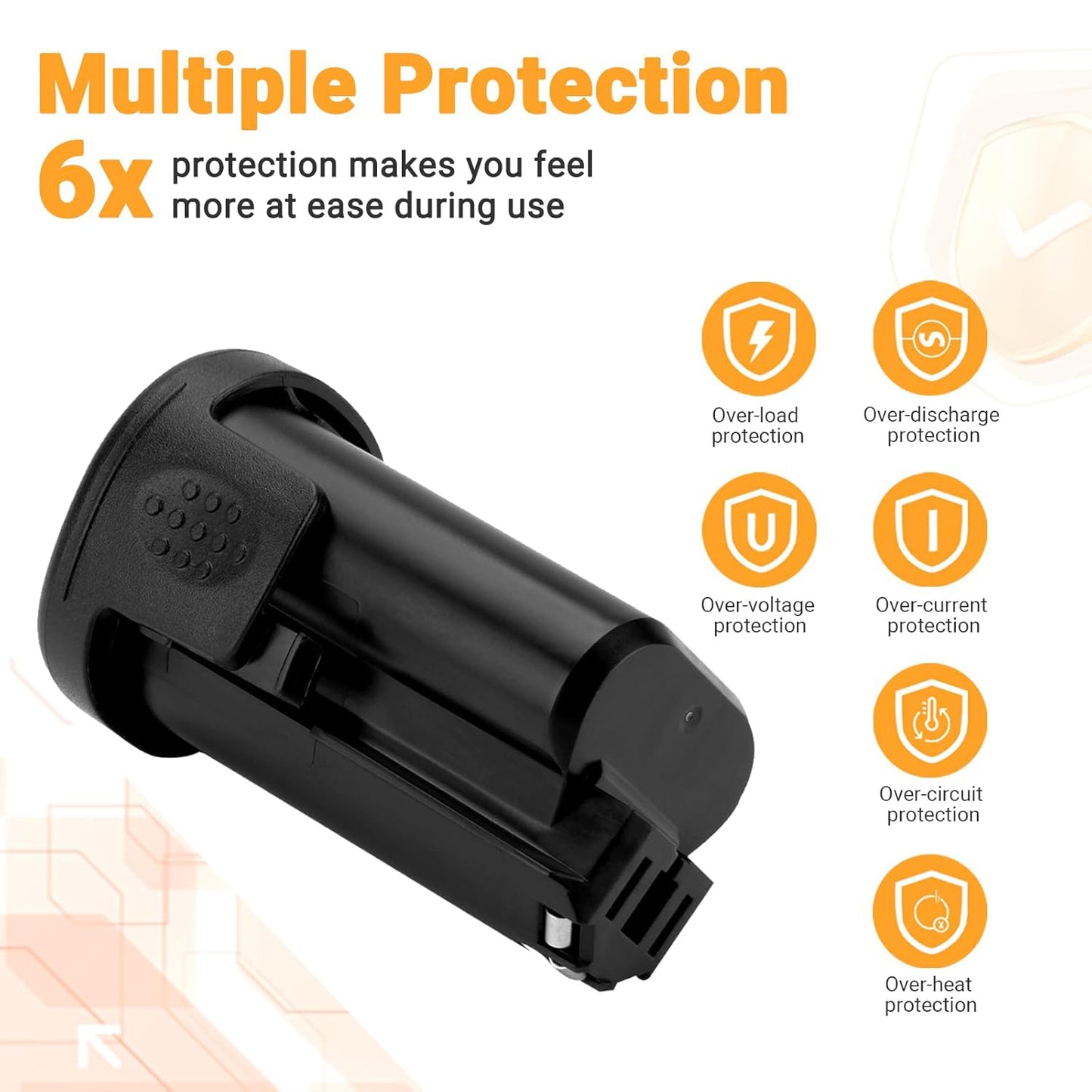 SHENTEC 3000ｍAh 12V Lithium-Ion Battery Compatible with Dremel (12V Charger Include)