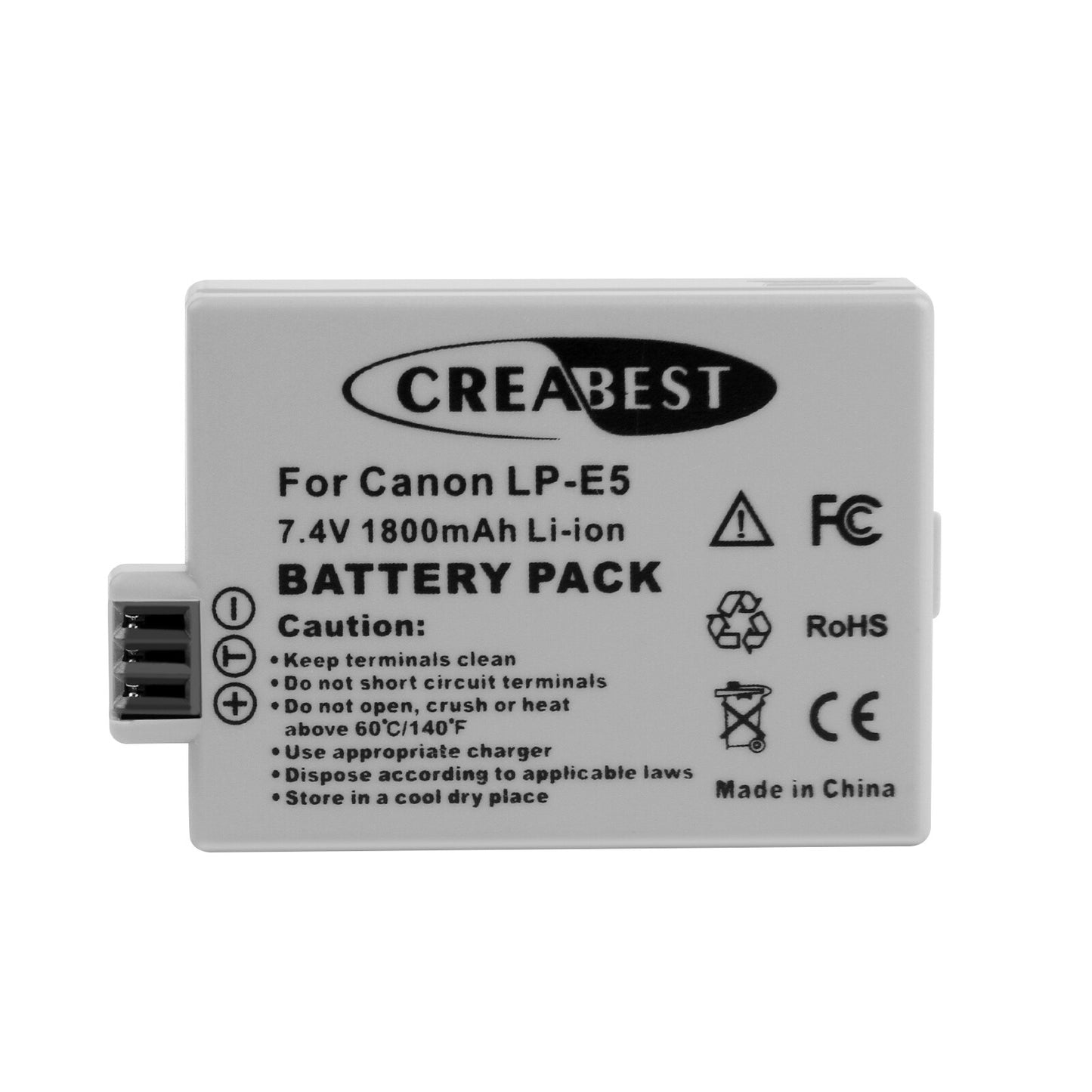 2× LP-E5 Battery 1800mAh For Canon EOS 450D 500D 1000D Rebel T1i Xs Kiss X3 X2