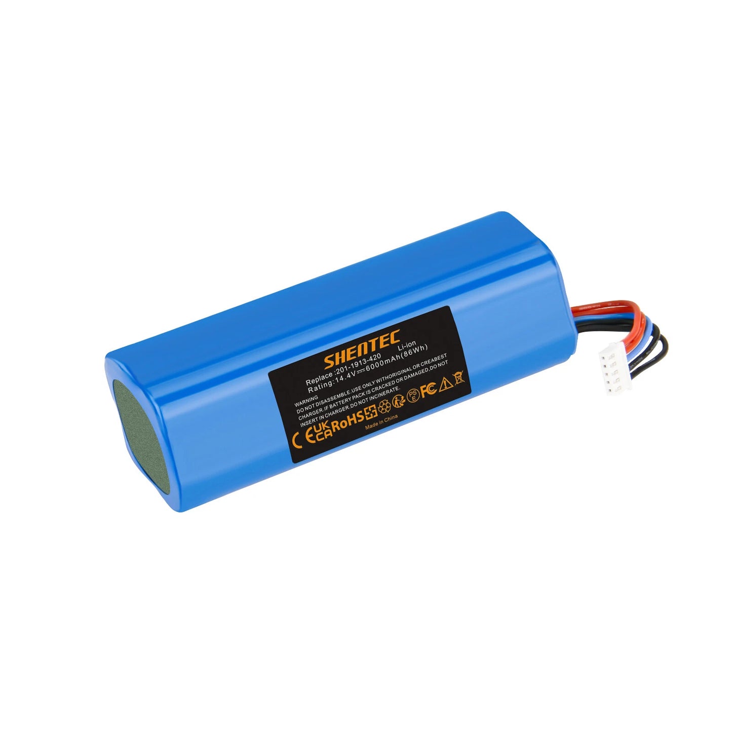 SHENTEC 2x6Ah 14.4V Li-ion Battery for Ecovacs 201-1913-4200 S10-Li-144-5200 DBX11-11/21