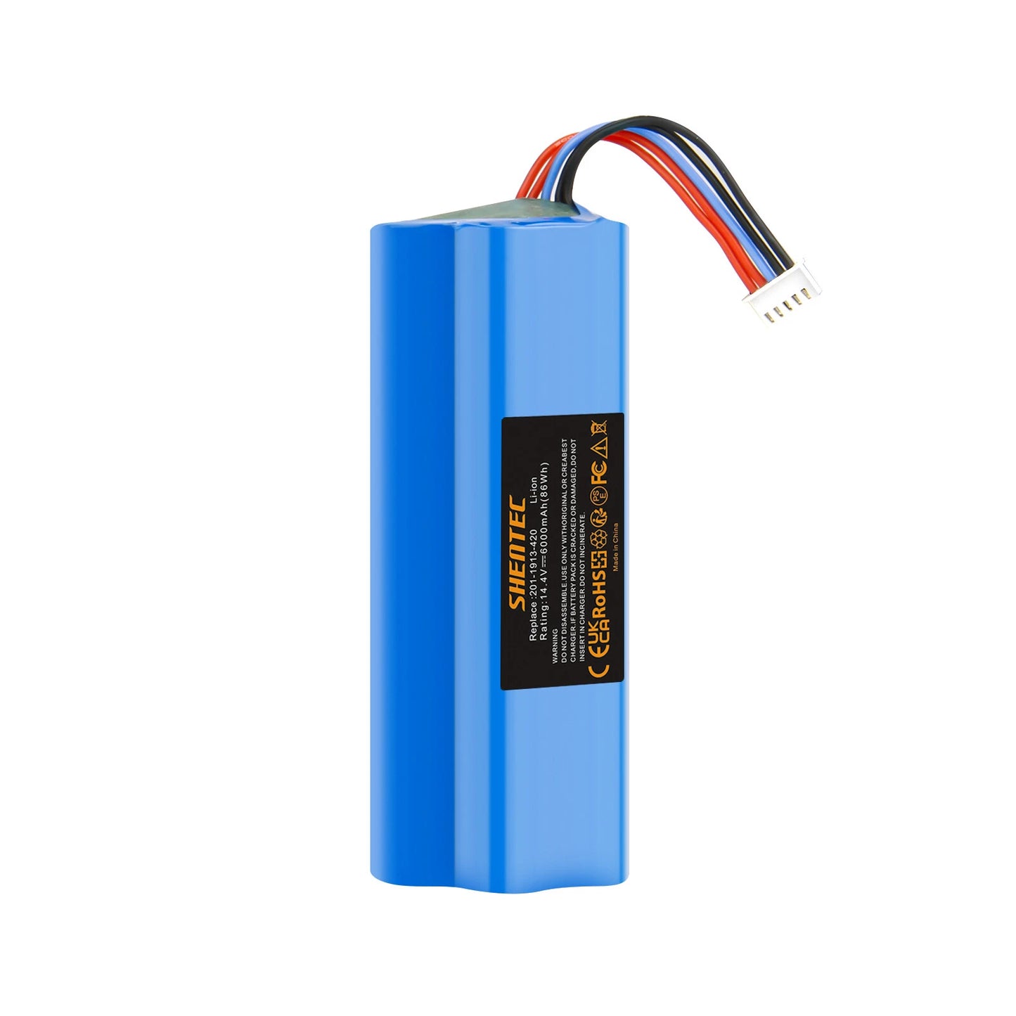 SHENTEC 2x6Ah 14.4V Li-ion Battery for Ecovacs 201-1913-4200 S10-Li-144-5200 DBX11-11/21