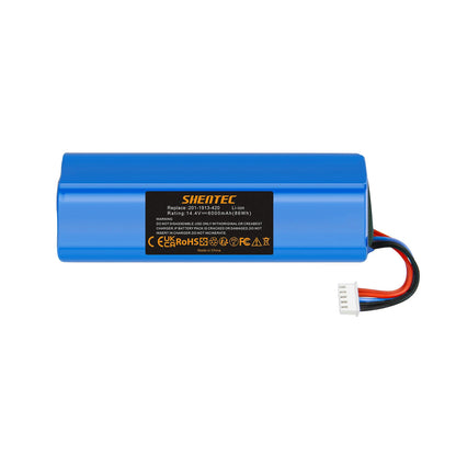 SHENTEC 2x6Ah 14.4V Li-ion Battery for Ecovacs 201-1913-4200 S10-Li-144-5200 DBX11-11/21