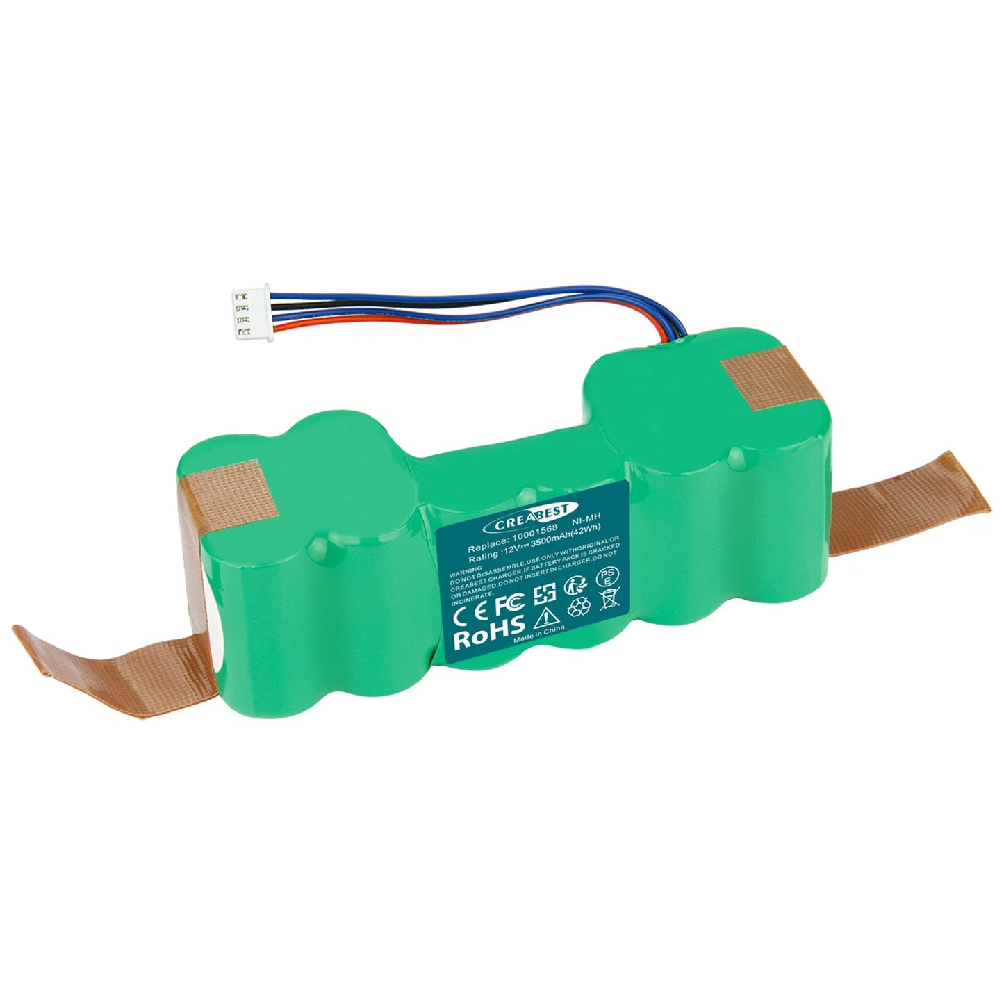 SHENTEC 2X 12V 3500mAh Ni-MH Battery For DD4G 10001568 Deebot Ozmo DN55 M89 O601 O610