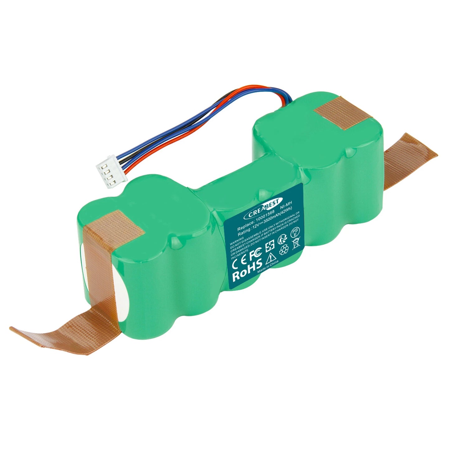 SHENTEC 2X 12V 3500mAh Ni-MH Battery For DD4G 10001568 Deebot Ozmo DN55 M89 O601 O610