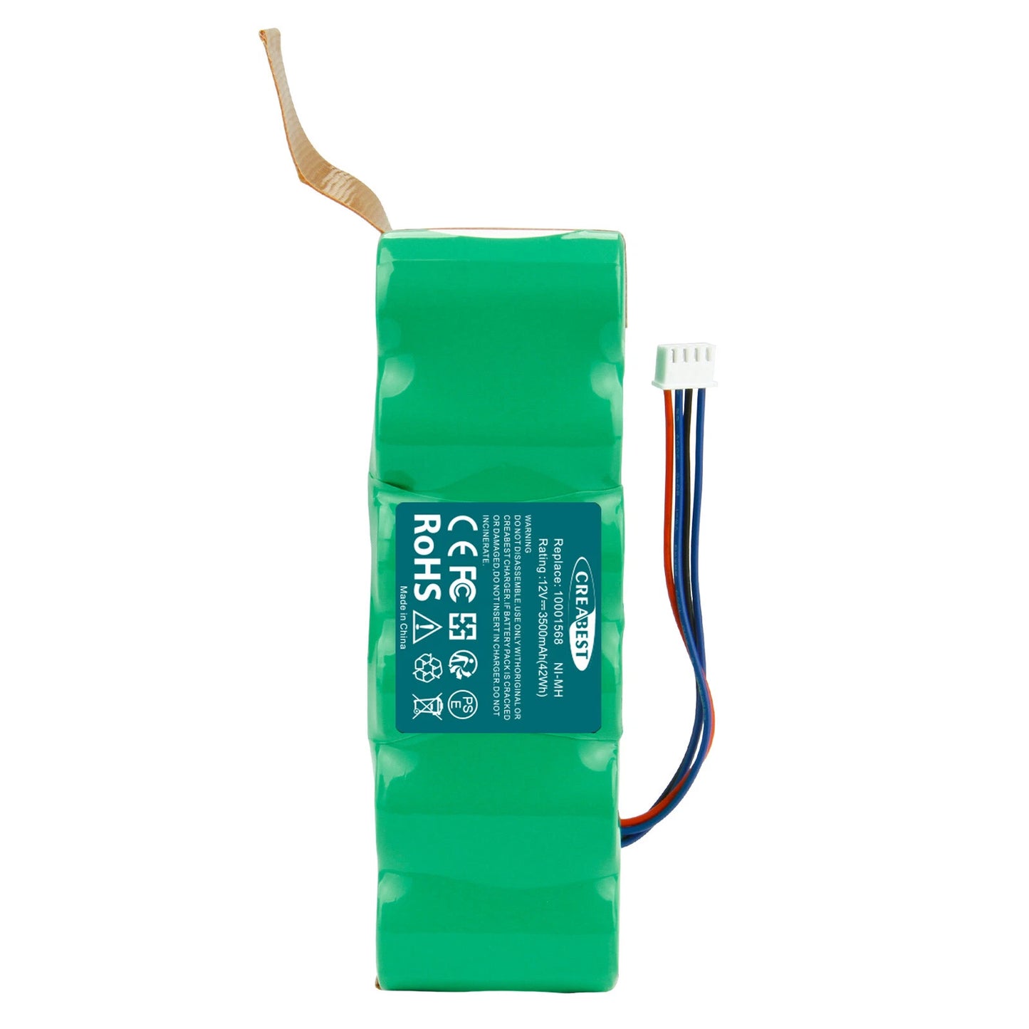 SHENTEC 2X 12V 3500mAh Ni-MH Battery For DD4G 10001568 Deebot Ozmo DN55 M89 O601 O610