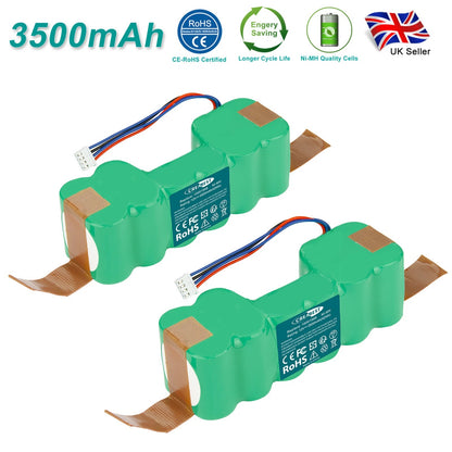 SHENTEC 2X 12V 3500mAh Ni-MH Battery For DD4G 10001568 Deebot Ozmo DN55 M89 O601 O610
