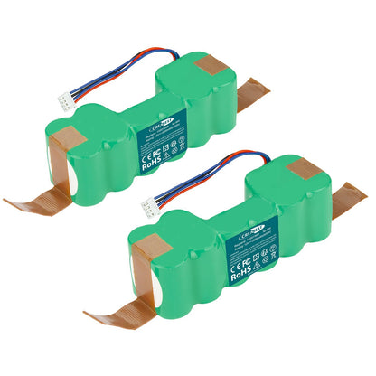 SHENTEC 2X 12V 3500mAh Ni-MH Battery For DD4G 10001568 Deebot Ozmo DN55 M89 O601 O610