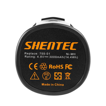 SHENTEC 2X 3Ah Ni-MH Battery For Dremel 755-01 750-02 7300-N/8 5000755-01 7300 PT