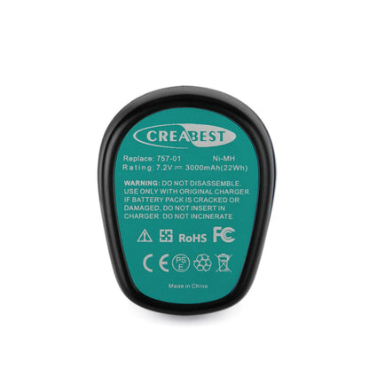 7.2V 3000mAh Ni-MH Battery For Dremel 7700-01 7700-02 757-01  Not For 770 Type 1 757