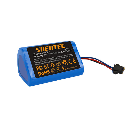 SHENTEC 3.5Ah 10.8V Li-Ion Replacement Battery for Ecovacs DA60-Darfon ZJ1450 Ecovacs D36A D36B DA60