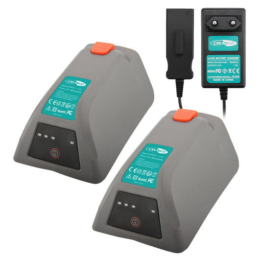 2X 3500mAh Battery & Charger for Gardena 18V 8025-20 Comfort Wall-Mounted Hose Box 35 008A231