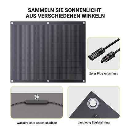 Balcony Power Station 800W Flexible Solar Kit With 4 x 200 W Solar Panel Flexible & Inverter 800 W, Plug and Play with 5 m AC Cable