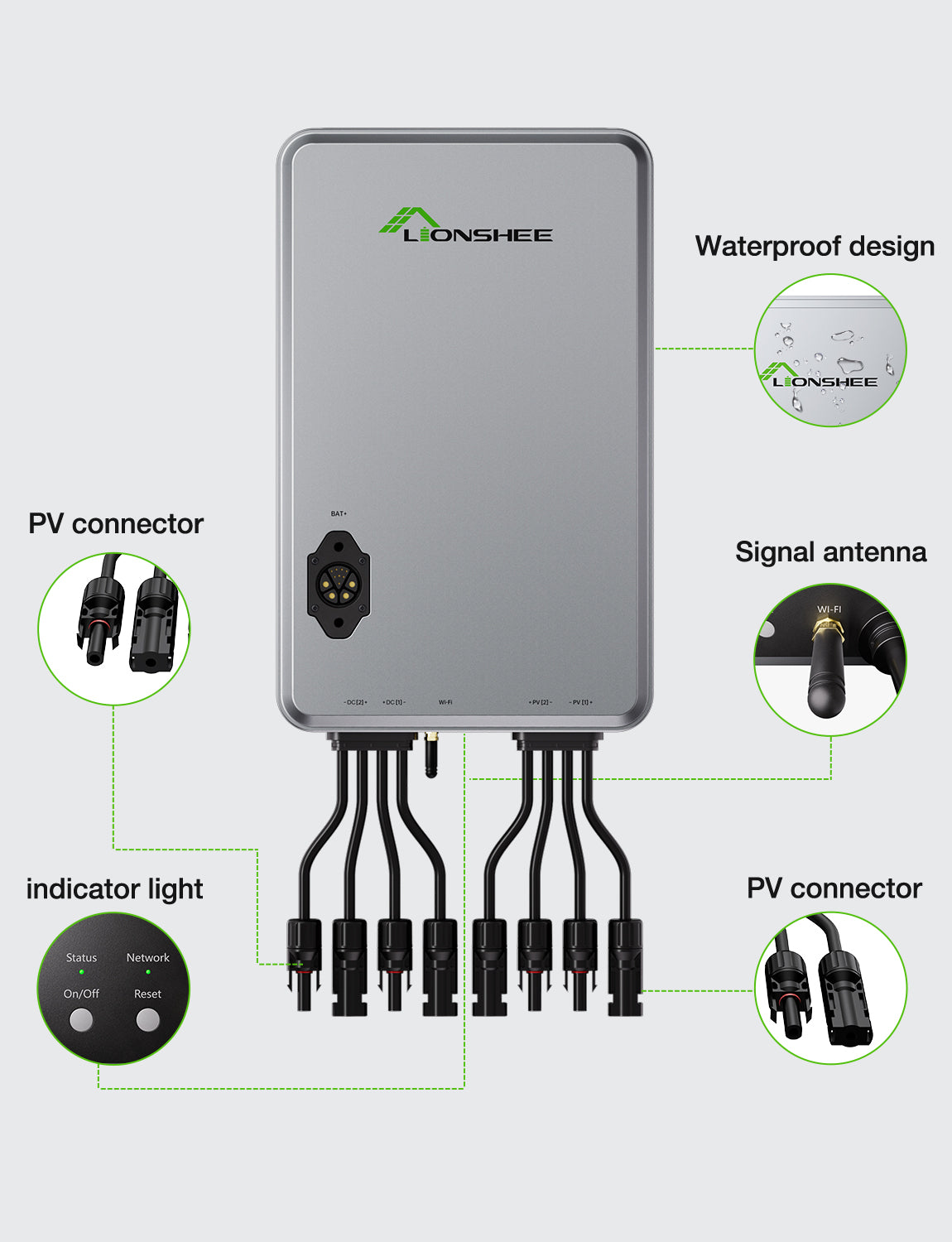 1600W Smart Solar Hub | Dual MPPT EMS Solar Energy Manager, WiFi App Control, IP65 for LiFePO4 Solar Kit