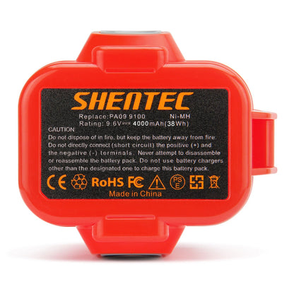 SHENTEC 2x 9.6V 4.0AH Ni-MH Battery for Makita PA09 9100 9120 9122 9135 6207D 6226D