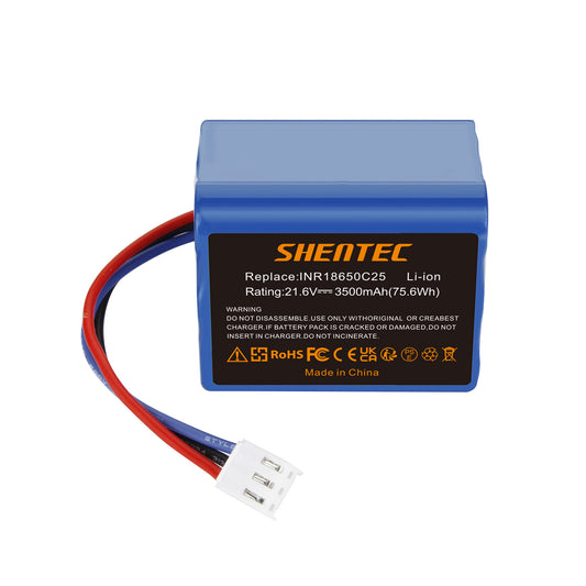 SHENTEC 3.5Ah 21,6V Replacement Battery for Philips FC6721 FC6723 FC6721 FC6722 FC6729 INR18650C25