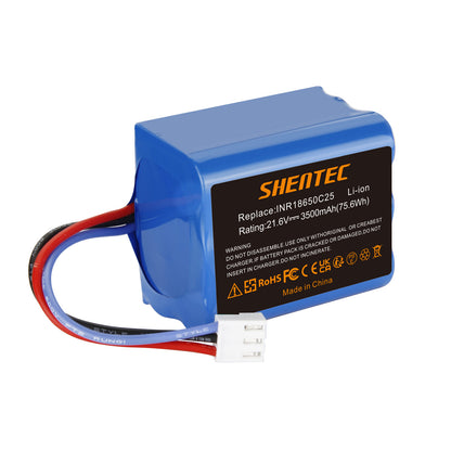 SHENTEC 3.5Ah 21,6V Replacement Battery for Philips FC6721 FC6723 FC6721 FC6722 FC6729 INR18650C25