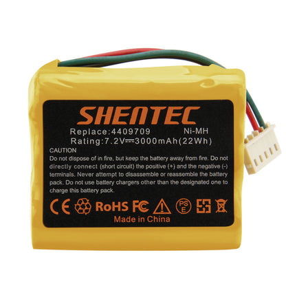 SHENTEC 2x 3.0AH 7.2V Ni-MH Battery For iRobot Braava 390 380T 390T 4409709 Mint Plus 5200C