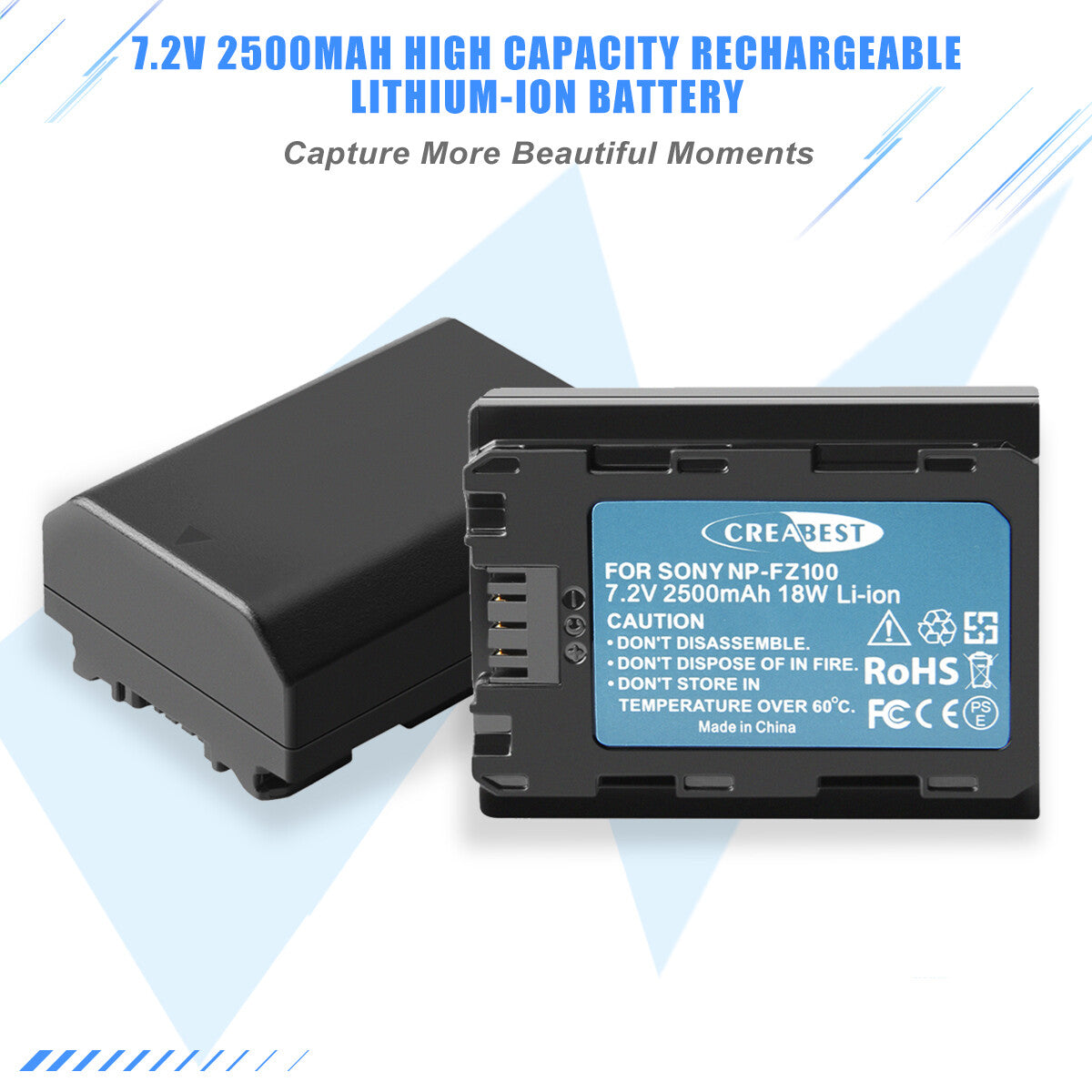 2x NP-FZ100 Battery &Charger For Sony Alpha A6600 A9R A9S A7 III A7R III A7R IV