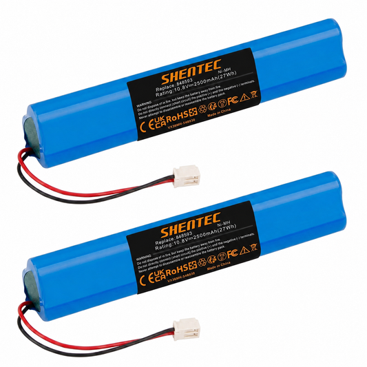 2 Packs 10.8V 2500mAh Ni-MH Replacement Battery for Velux 946933 Solar Shutters & Roof Windows (with Cable and Plug)