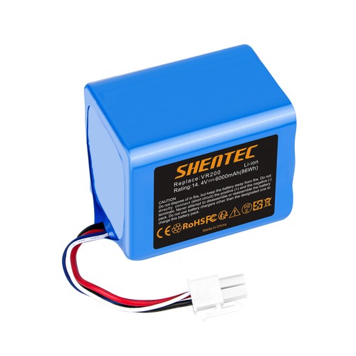 SHENTEC 6000mAh 14.4V Li-ion Battery For Vorwerk Kobold VR200 20884-1 4NCR18650P2-C001A