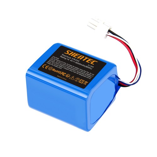 SHENTEC 6000mAh 14.4V Li-ion Battery For Vorwerk Kobold VR200 20884-1 4NCR18650P2-C001A