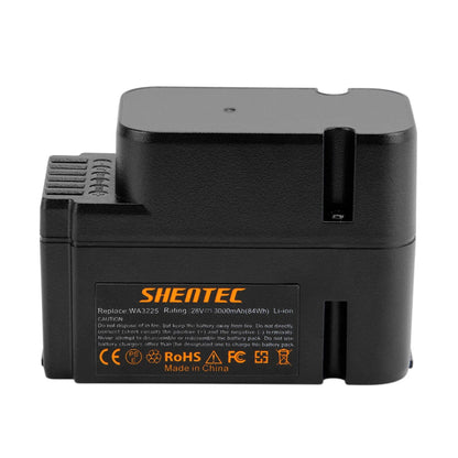 SHENTEC  PLG 2 Pack 3.0AH 28V Li-ion Battery For Worx WG790E WG754E WG794E WG755E WA3225 WA3565