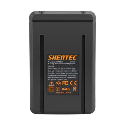 SHENTEC 3.0Ah 40V Li-ion Battery For WORX WA3536 WA3734 WG268E WG568E WG168E WG368E WG770E