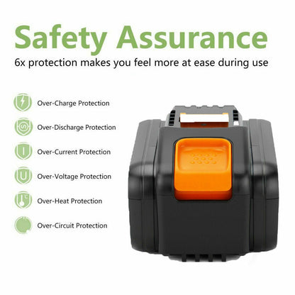 SHENTEC 20V 6000mAh Li-ion Battery For Worx WA3551.1 WX170 WX372 WX390 WA3516 WA3549.1