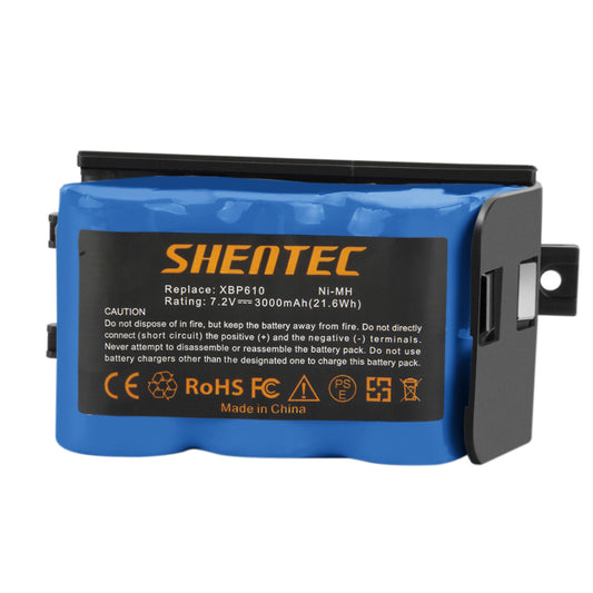 SHENTEC 3000mAh 7.2V Ni-MH Replacement Battery for Shark XBP-610 XBP610 EU-36000 UV610DT
